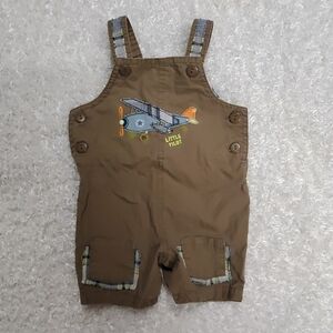 Boutique Airplane Infant Shorts Overalls